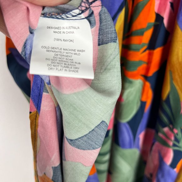 NWT Abel the Label Leonard Floral Leaf Maxi Skirt Slits Size Large L NEW - Picture 14 of 14